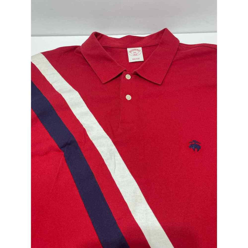 Brooks Brothers 346 Polo Red White Blue XXL